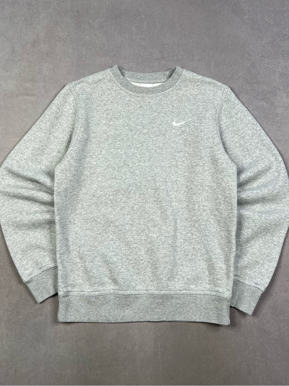 Nike Light Grey Crewneck Sweatshirt with White Swoosh